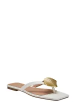 Katy Perry The Camie Shell Flip Flop In Optic White