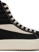 Rick Owens Drkshdw Black Vintage High Sneaks Sneakers In Black/milk