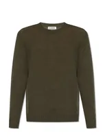 Jil Sander + Crewneck Knitted Jumper In Green