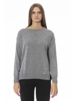 Baldinini Trend Gray Viscose Sweater