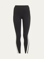 Splits59 Miles High Waist Rigor Crop Legging In Blackwhit