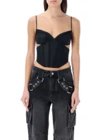 Misbhv Cut-out Corset Top In Black