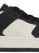 Hugo Low-top Trainers In Faux Leather And Suede In Dark Grey