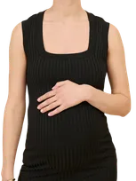 Ilouity Square Neck Top In Black