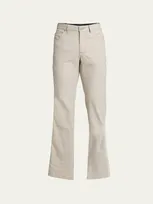 Brioni Men's Flannel 5-pocket Pants In White