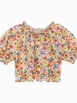 Il Gufo Kids' Shirt Flower In Multicolor