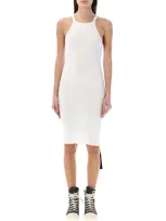 Rick Owens Drkshdw Racer Back Tank Dress In Milk