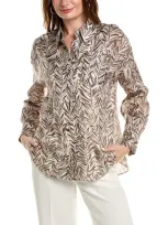 Brunello Cucinelli Silk Shirt In Multi