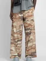 Acne Studios Multicolor Camo Sweatpants In Beige