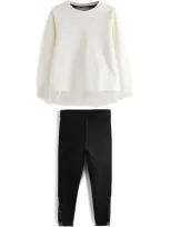 Allsaints Sm By  Kids' Sweatshirt & Leggings Set In White