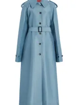 Altuzarra Ace Wool-silk Trench Coat In Blue