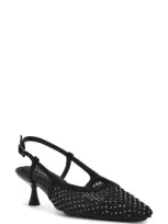 Anne Klein Thia Slingback Pump In Black/black Crystal