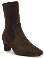 Anne Klein Women's Iga Low Heel Dress Booties In Chocolate