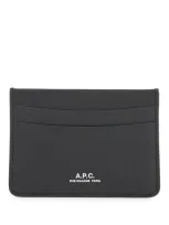 Apc Leather Andre Cardholder In Black