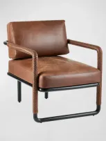 Arteriors Durham Leather Chair In Cognac