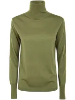 Aspesi Turtle Neck Sweater In Green