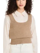 Astr Guinevere Layered Sweater Brown Combo