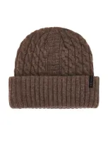 Autumn Headwear Cable Knit Beanie In Dirt