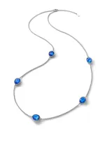 Baccarat Sterling Silver And Crystal Croisé Long Necklace In Metallic