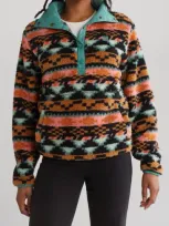 Billabong Switchback Textured Fleece Pullover In Black Multi 3