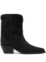 Bimba Y Lola Cowboy Ankle Boots In Black