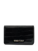 Bimba Y Lola Crocodile-embossed Purse In Black