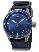 Blancpain Fifty Fathoms Bathyscaphe Automatic Blue Dial Men's Watch 5000-0240-naoa In Blue / Grey