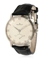 Blancpain Villeret Flinqu Opaline Dial Men's Watch 6653-1542-55b In Black / Gold / Gold Tone / White