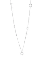 Boodles White Gold And Diamond Long Mini Roulette Necklace In Metallic