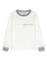 Brunello Cucinelli Kids' Logo-print T-shirt In White