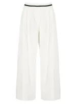 Brunello Cucinelli White Cucinelli Cotton Palazzo Pants