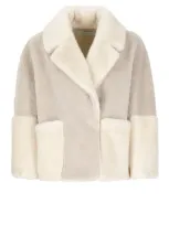 Bully Synthetic Fur Jacekt In Neutral