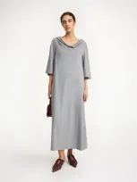 By Malene Birger Yalia Maxi Dress In Grey Melange