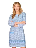 Cabana Life Cabana Shift Dress In Game Day Blue