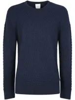 Calvin Klein Basket-weave Jumper In Blue