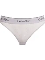 Calvin Klein Modern Lace Semi-sheer Bikini Briefs In Purple