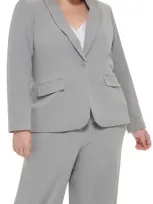 Calvin Klein Peak Lapel Blazer In Tin