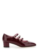 Carel Paris Kina Mary-jane Shoes In Burgundy