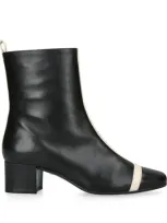 Carel Paris Leather Audrey Ankle Boots In White