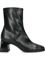 Carel Paris Leather Odeon Ankle Boots 55 In Black