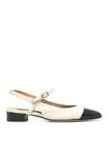 Carel Paris Oceano 30mm Leather Ballerina Shoes In Beige