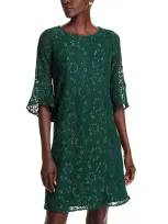 Caroline Rose Julia Lace Dress In Forest