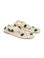 Christopher Esber Embla Beaded-mesh Flats In Neutral