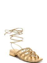 Circus Ny By Sam Edelman Jocelyn Ankle Wrap Sandal In Millenia Gold