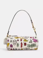 Coach Nolita Barrel Bag With Creature Print In White