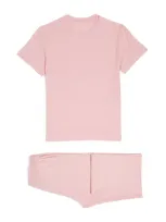 Derek Rose Kids' Jersey Lara Pyjama Set In Pink