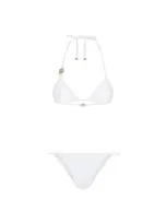 Dolce & Gabbana Logo Bikini Swimsuit In White