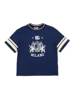 Dolce & Gabbana Babies'  Toddler Boy T-shirt Navy Blue Size 3 Cotton, Elastane