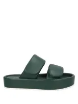 Dries Van Noten Woman Sandals Green Size 8 Leather