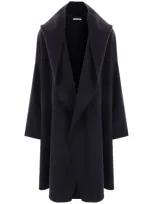 Dušan Cashmere Hooded Coat In Blue